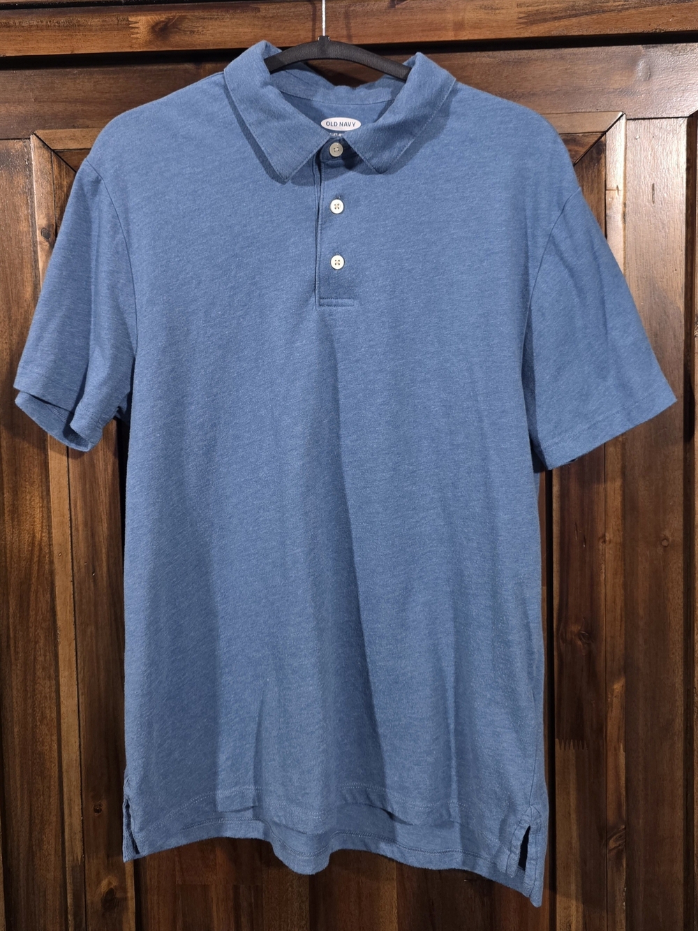 Old Navy Men's Heathered Slate Blue Polo